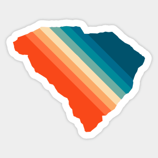 South Carolina State Retro Map Sticker